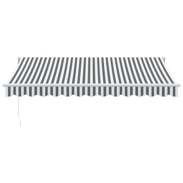 vidaXL Auvent r&eacute;tractable anthracite et blanc 3,5x2,5m tissu/aluminium