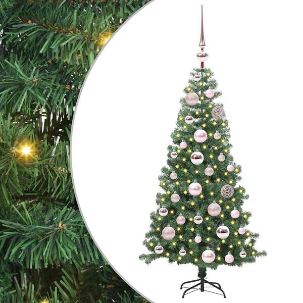 vidaXL Sapin de No&euml;l avec 150 LED avec support Vert 120 cm PVC