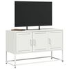 vidaXL Meuble TV blanc 100,5x39x60,5 cm acier