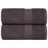 vidaXL Serviettes de toilette FROGN 2 pi&egrave;ces Anthracite 30 x 30 cm 360 g/m&sup2;