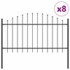 vidaXL Cl&ocirc;ture de jardin WOERDEN 8 pc 170 x 140 cm Gris