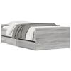 vidaXL Cadre de lit avec tiroirs sans matelas sonoma gris 90x200 cm