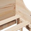 vidaXL Lit biblioth&egrave;que sans matelas 140x200 cm bois massif