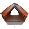 vidaXL Tente tipi avec toit Gris et orange 490 x 410 x 210 cm
