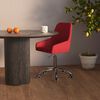 vidaXL Chaise pivotante de salle &agrave; manger Rouge bordeaux Tissu