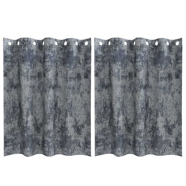 vidaXL Rideaux en velours 2 pcs Gris Argent&eacute; 140 x 140 cm Velours