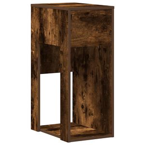 vidaXL Support de tour d'ordinateur et tiroir ch&ecirc;ne fum&eacute; 30x44x74 cm