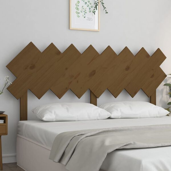 vidaXL T&ecirc;te de lit Marron miel 159,5x3x80,5 cm Bois massif de pin