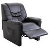 vidaXL Chaise inclinable Noir Similicuir
