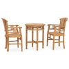 vidaXL Ensemble &agrave; manger de jardin 3 pcs bois de teck solide