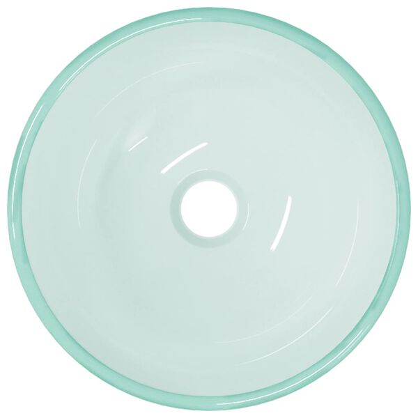 vidaXL Lavabo Verre trempé 30x12 cm Dépoli