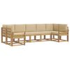 vidaXL Ensemble de canap&eacute;s d'ext&eacute;rieur 7 pc Blanc et Beige