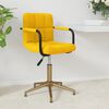 vidaXL Chaise pivotante de salle &agrave; manger Jaune moutarde Velours