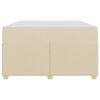 vidaXL Cadre de lit avec matelas Cr&egrave;me 120 x 200 cm tissu