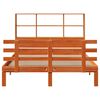 vidaXL Lit biblioth&egrave;que sans matelas cire marron 150x200 cm pin massif