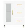 vidaXL Buffet haut Blanc 69,5x34x180 cm Bois d'ing&eacute;nierie