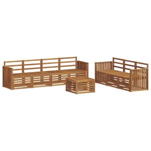 vidaXL Ensembles de canap&eacute;s 8 pc Naturel Bois d'Acacia Massif