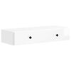 vidaXL Table d'appoint murale Blanc brillant 87,5 x 34,5 x 17 cm