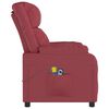 vidaXL Fauteuil de massage &eacute;lectrique Rouge bordeaux Similicuir