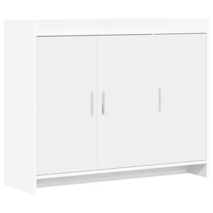 vidaXL Buffet Blanc 98,5 x 33 x 80 cm Bois d'ing&eacute;nierie