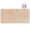 vidaXL Dessus de table 2 pcs 90x45x1,7cm rectangulaire bois pin massif