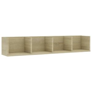 vidaXL &Eacute;tag&egrave;re murale &agrave; CD Ch&ecirc;ne sonoma 100x18x18 cm Bois d'ing&eacute;nierie