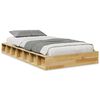 vidaXL Cadre de lit sans matelas 90x200 cm bois massif de ch&ecirc;ne