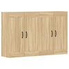 vidaXL Armoires murales 2 pcs ch&ecirc;ne sonoma bois d'ing&eacute;nierie
