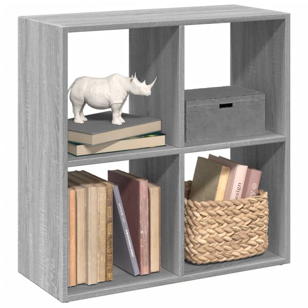 vidaXL &Eacute;tag&egrave;re s&eacute;paratrice de pi&egrave;ce sonoma gris 69,5x29x69,5 cm