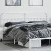 vidaXL T&ecirc;te de lit de remplacement m&eacute;tal blanc 200 cm
