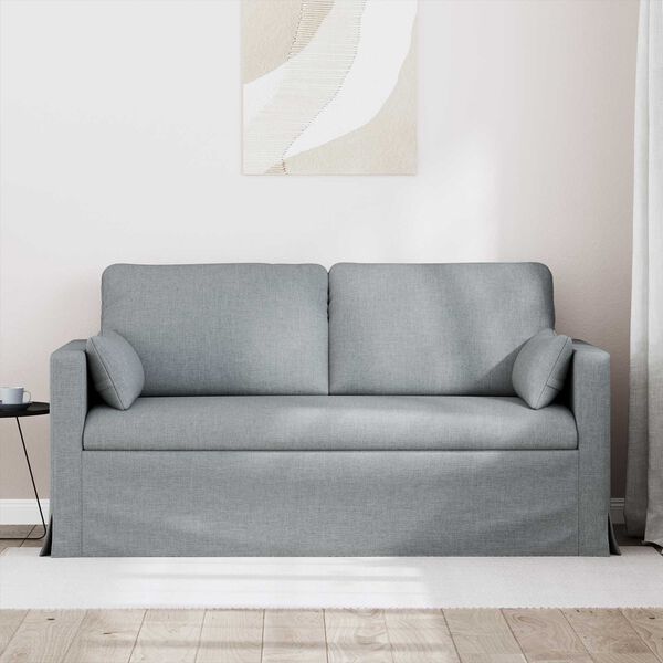 vidaXL Canap&eacute; 140cm Gris clair M&eacute;tал