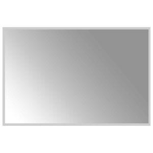vidaXL Miroir de salle de bain LED Transparent 90 x 60 cm verre tremp&eacute;