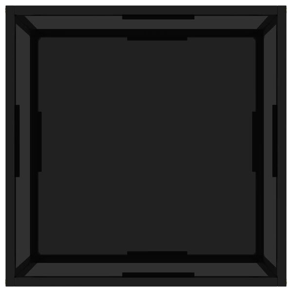 vidaXL Table basse Noir 60x60x35 cm Verre trempé