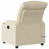 vidaXL Fauteuil de massage inclinable Cr&egrave;me Tissu