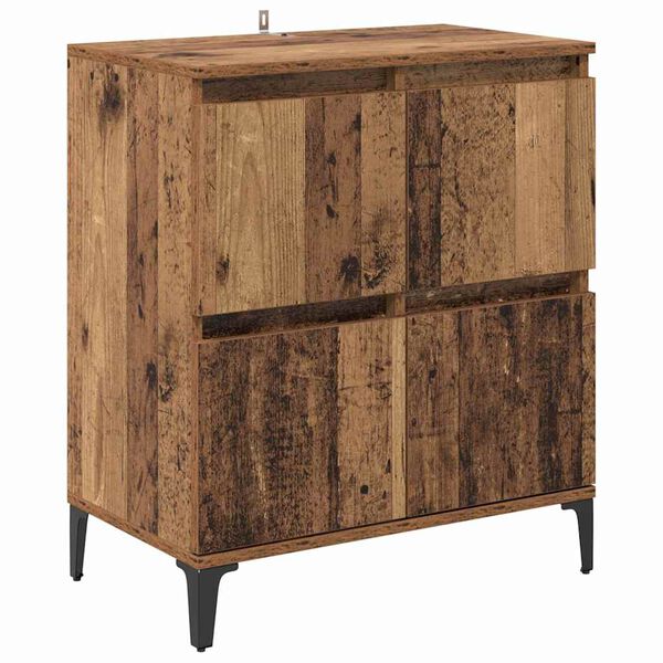vidaXL Buffets 3 pcs Bois Ancien 60 x 35 x 70 cm Bois d'ing&eacute;nierie
