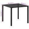 vidaXL Table de jardin Noir 80x80x72 cm Acier