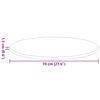 vidaXL Plateau de table Blanc brillant 70 x 70 x 1,5 cm