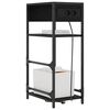 vidaXL Cabinet de chevet Ch&ecirc;ne noir 40 x 27 x 76 cm Bois d'ing&eacute;nierie