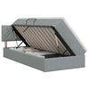 vidaXL Lit avec rangement et matelas Gris clair 100 x 200 cm Velours