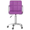 vidaXL Chaises pivotantes &agrave; manger lot de 4 violet similicuir