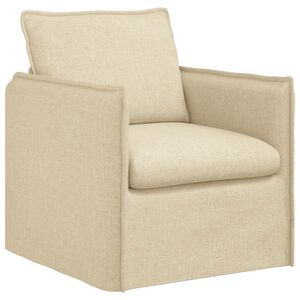 vidaXL Canap&eacute; Cr&egrave;me 75 x 82 x 85 cm tissu