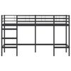 vidaXL Lit mezzanine pour enfants Noir 90 x 190 cm Acier