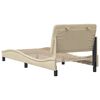 vidaXL Cadre de lit sans matelas cr&egrave;me 90x190 cm tissu