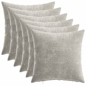 vidaXL Housse de coussin 6 pcs HEERLEN Gris clair 30 x 30 cm