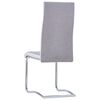 vidaXL Chaises &agrave; manger cantilever lot de 4 gris clair tissu