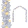 vidaXL Guirlande de No&euml;l avec lumi&egrave;res LED 5 m Blanc