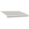 vidaXL Toile de rechange pour auvent Gris clair et blanc 3 x 2 m