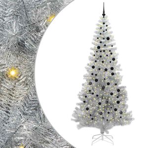 vidaXL Sapin de No&euml;l Argent 240 cm PET