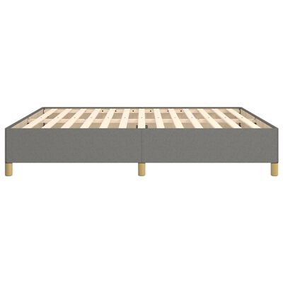 vidaXL Cadre de lit sans matelas gris foncé 160x200 cm tissu