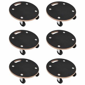 vidaXL Chariot de Transport 6 pcs Gris Contreplaqu&eacute;